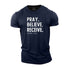 Men's Pray Believe Receive Cotton T-Shirt